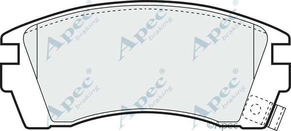 APEC BRAKING Комплект тормозных колодок, дисковый тормоз PAD808
